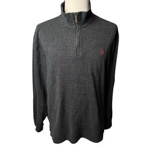 Ralph Lauren Quarter Zip Pullover Sweater Men’s 2XL Charcoal Grey Estate Rib
